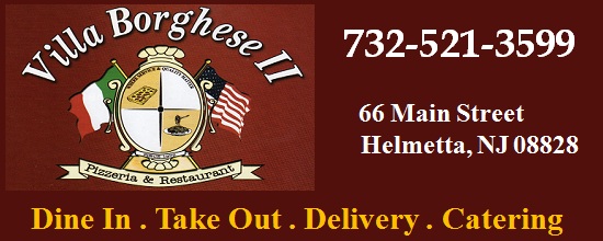 Villa Borghese Pizza II in Helmetta - Eat in . Take Out . Delivery . Catering: 732-521-3599; 66 Main Street, Helmetta, NJ 08828 ; Serving Helmetta and Surrounding  areas